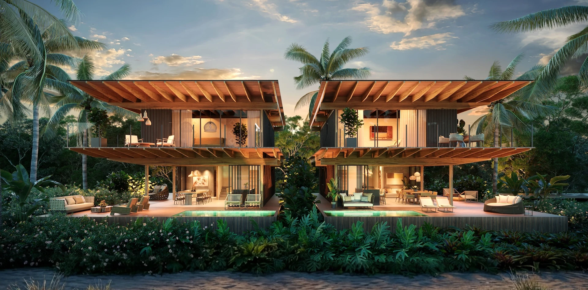 villa-aroeira-guaiu-bahia-casas-mar-noturna